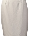 Calvin Klein Women's Linen Blend Straight Skirt Light Khaki