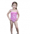 Hello Kitty Girls 2-6X Little Girls Picnic Party One Piece Swimsuit, Pink, 5/6
