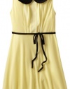 Ruby Rox Kids Girls 7-16 Flowing Shirt Dress, Yellow/Black, Medium