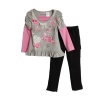 Young Hearts Baby-Girls Infant 2 Piece Printed Pant Set