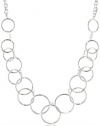Nine West Classics Silver-Tone Multi-Circle Bib Necklace