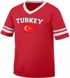Turkey Flag International Soccer Ringer Shirt, Turkish National Pride Mens V-Neck T-shirt