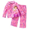 Dora The Explorer Toddler Girls 2-Pc Flannel Pajama Set, Pink Super Sweet, 2T