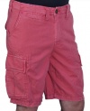 True Religion Brand Jeans Men's Samuel Cargo Shorts Fuchsia