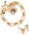Juicy Couture Gold Plated Starter Charm Bracelet w Heart Padlock Charm YJRU5208