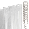 InterDesign 13-Piece Shower Curtain/Liner and Rings Set, 72 by 96-Inch, Clear Vinyl