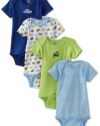 Gerber Baby-Boys Infant 4 Pack Variety Dino Onesie