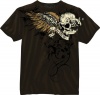 Black Ink Airborne Death From Above Brown T-shirt