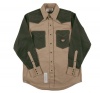 Rasco Fire Retardant KHAKI-GREEN MOSS Shirt FR Western with Snaps 10 oz