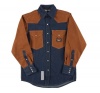 Rasco Fire Retardant DENIM-BROWN DUCK Shirt FR Western with Snaps 10 oz
