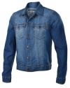 True Religion Brand Jeans Men's Trucker Limited Aged Denim Jacket