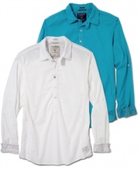 Dressed up or down, this shirt from Guess can take you from the office to dinner in no time.