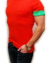 Polo Ralph Lauren RLX Mens Sweater Short Sleeve Shirt Tie Dye Orange Green
