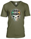 Irish To The Bone Men's V-neck T-shirt, Ireland Pride Skull Men's V-Neck Tee