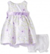 Young Hearts Baby-Girls Infant 2 Piece Flowers Printed Sleeveless Dress Set