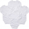 Carter's Unisex Baby 4-Pack Long Sleeve White Bodysuits