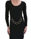 Milly of NY Black Cable-Knit Chain Belt Dress