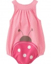 First Impressions Baby Sunsuit, Ladybug Sun Dress, Pink / White, Size: 6-9 months