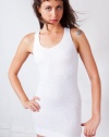 Summer White Sleeveless Stretch Knit Mini Dress by KD dance, Curving Hugging, Stretchy, Sexy & Super Comfortable, Dance Class To Cocktail Party Always Fashionable, Made In New York City USA