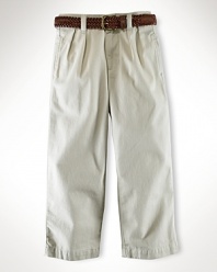 Classic straight-leg pant in cotton chino, washed for softness.