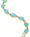 GURHAN Elements Silver Turquoise Amorphous Gold Link Bracelet