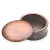 Kingsley Shave Soap Bowl with Lid Dark Wood