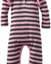 Splendid Littles Baby-girls Newborn Charcoal Stripe Thermal Playsuit