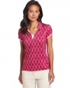 Adidas Golf Women's Climalite Printed Contrast Polo