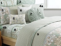 Style&co Pastiche Full/Queen Reversible Duvet Cover Set Sage/Taupe/White