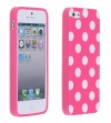 Magenta Pink and White Polka Dot Gloss Flex Gel Case For the NEW Apple iPhone 5 (AT&T, Verizon, Sprint)