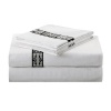 Natori Indochine 300 Thread Count Viscose Which is From Bamboo/Cotton Flat Sheet, White, King