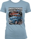 Classic Ford Trucks, American Made Built Tough Ladies Junior Fit T-shirt Officially Licensed Ford Motor Company Carroll Shelby Mustang Design Junior's Tee