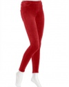 HUE Cotton Velvet Leggings Red Size: XL