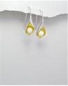 18k yellow gold Earrings In 92.5 Sterling Silver