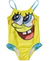 Girls' Spongebob One Piece Swimsuit - UPF 50+