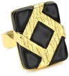 Trina Turk Textured Gold Lattice Ring, Size 7