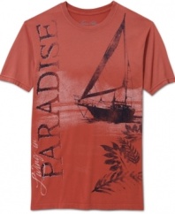 A touch of paradise. Channel the relaxation of the islands with this graphic t-shirt from Tasso Elba.