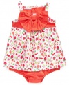 First Impressions Infant Girls Sunsuit, Coral Fruit Print, 0-3 Months