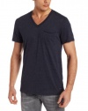 Kenneth Cole REACTION Men's Weight Soft Solid Short Sleeve V-Neck Tee