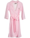 Laura Dare Girls Solid Pink Bath Robe Wrap