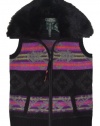 Lauren Ralph Lauren Women's Lambswool Faux Fur Full Zip Vest
