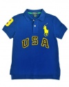Polo Ralph Lauren Toddler Boy's Big Pony USA Cotton Polo, Rugby Royal, 2/2T