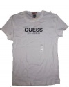 Guess T Shirt Stretchy Fitted Tee Tops Junior Teens Los Angeles Rhinestone Logo Large White