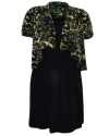 AGB Woman Plus 2 Piece Ruched Empire Jacket Dress
