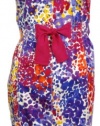 Cotton Stretch Printed Bow Front Dress