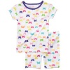 Carter's Toddler Girls 2 Piece Colorful Butterflies Cotton Knit Short Sleeve Top and Shorts Pajama Set (3t) 3 Toddler