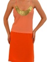 Diane von Furstenberg Women's Aalisha Embellished Dress Orange Candy 4