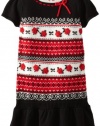 Hartstrings Girls 2-6X Toddler Girl Sweater with Rosette Pattern Dress, Black, 2T