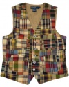 Polo Ralph Lauren Madras Vest Medium Cotton Multicolored Tovil Hand Loom