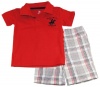 Beverly Hills Polo Toddler Boys 2-4T Red Short Sleeve Polo Shirt and Shorts